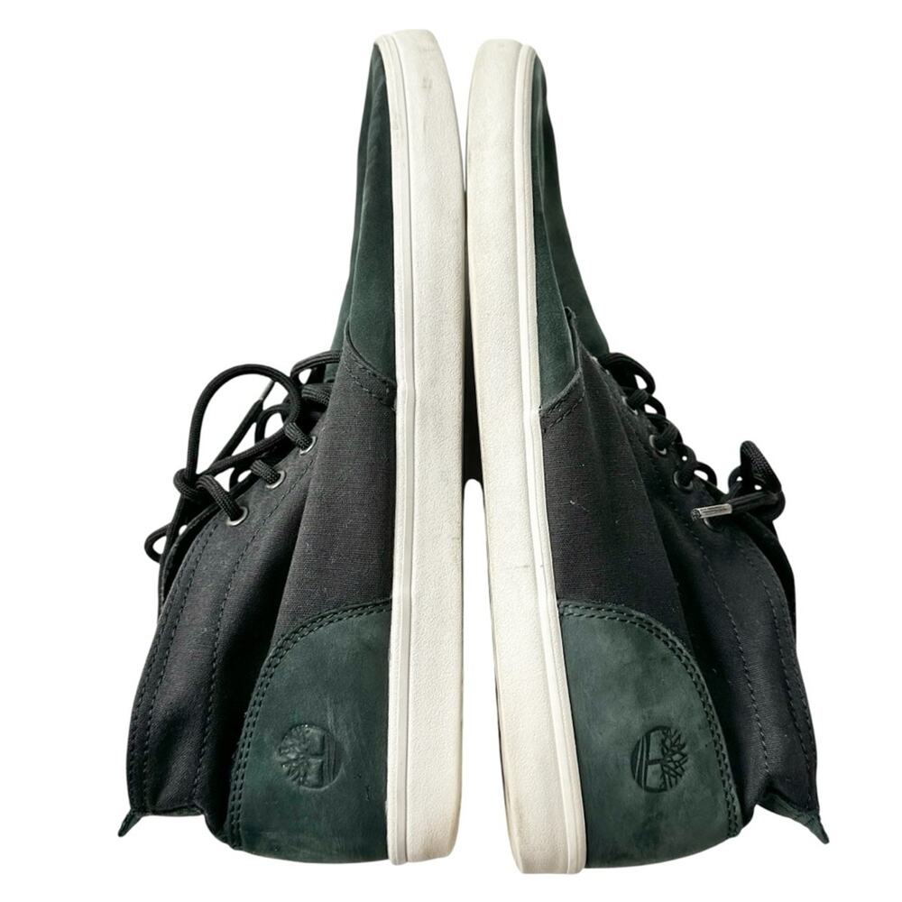 Timberland Newport Bay black canvas dark green suede men’s 10.5 chukka sneakers - Picture 7 of 10